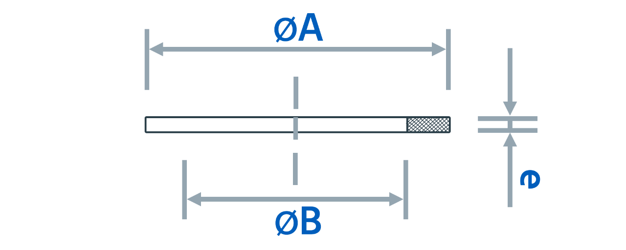 Washers for Capri Conduit dimensions graphic