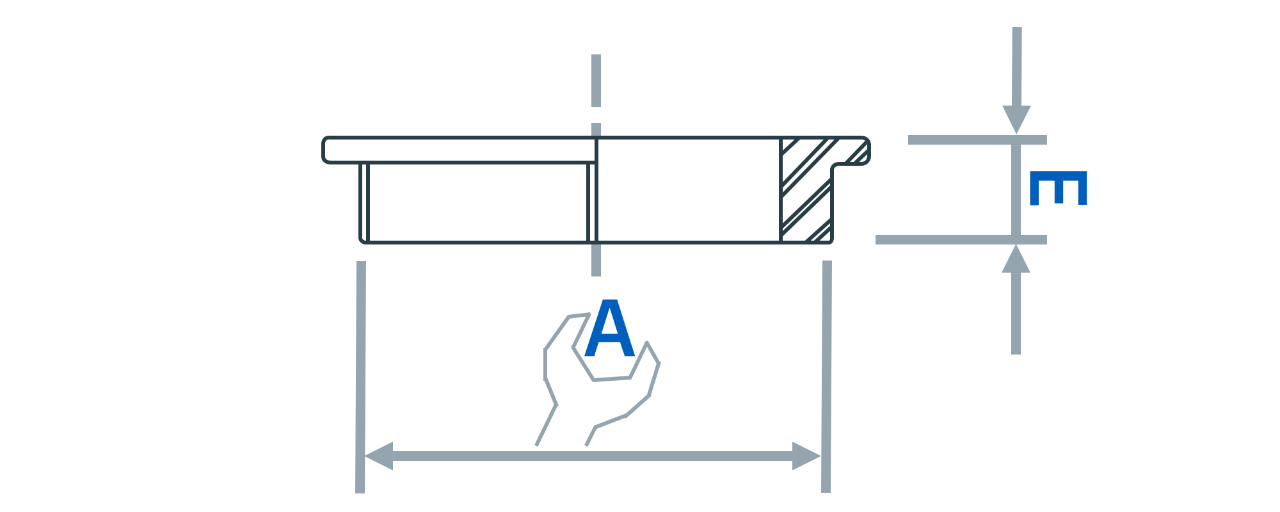 Plastic locknuts for Capri Conduit dimensions graphic