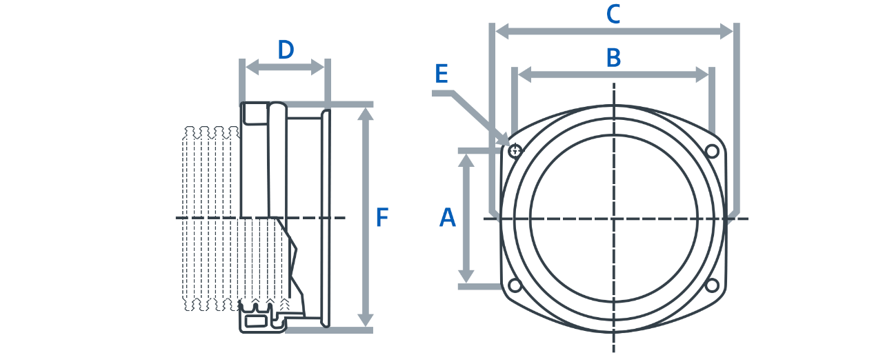 Embase straight fitting for CAPRILOK conduit 2D drawing
