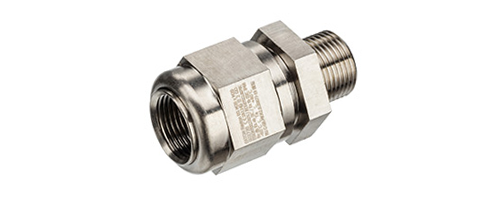 Raxton stopper box fitting for cable glands and rigid conduits.