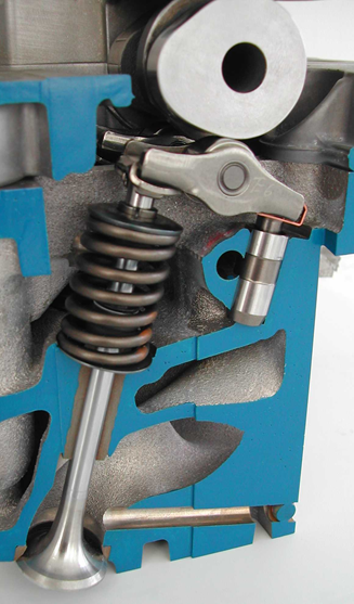 engine cylinder head cut away