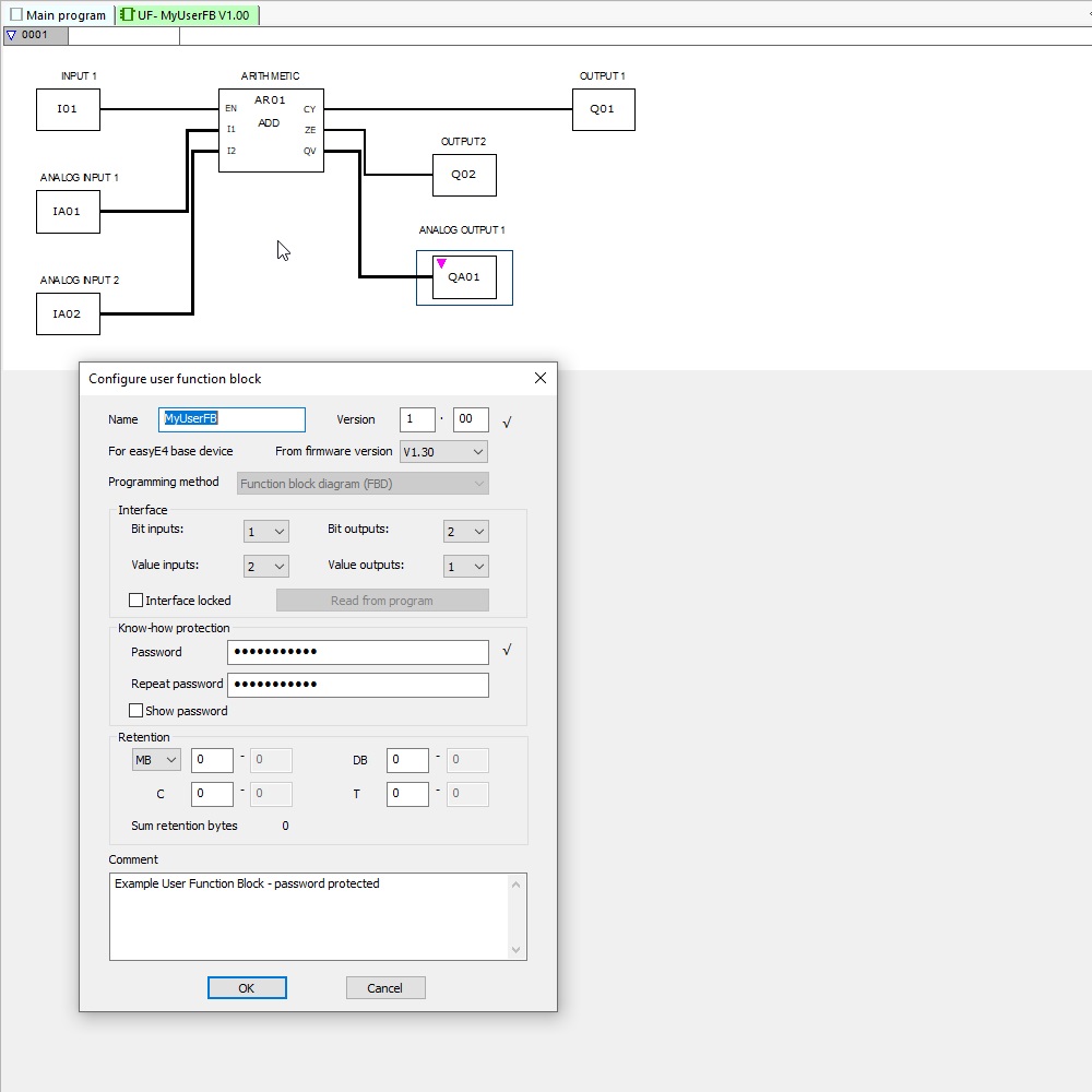 easysoft V7 User function block