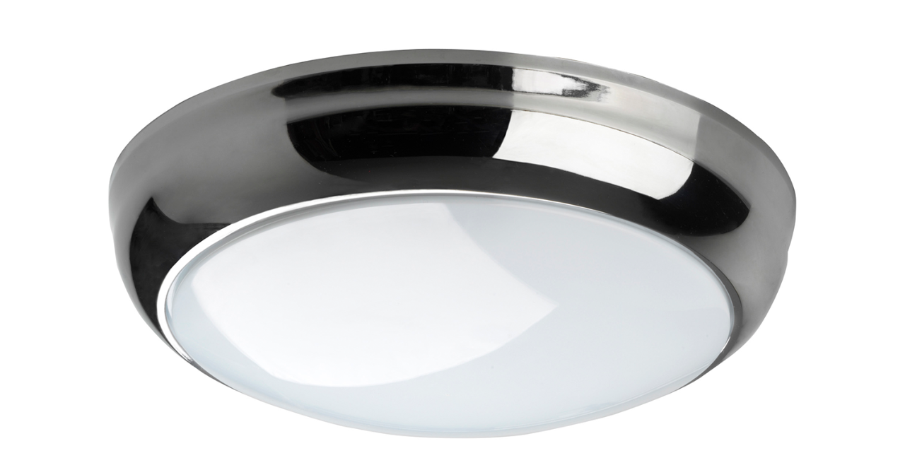 Polished chrome variant of the Bijou LED wall or ceiling light