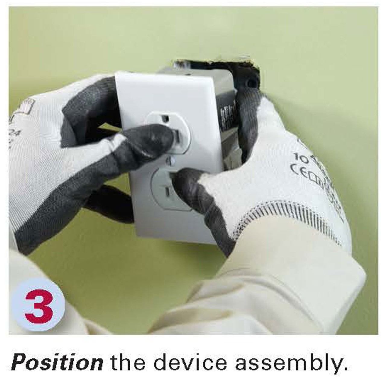 position device assembly for wall mount