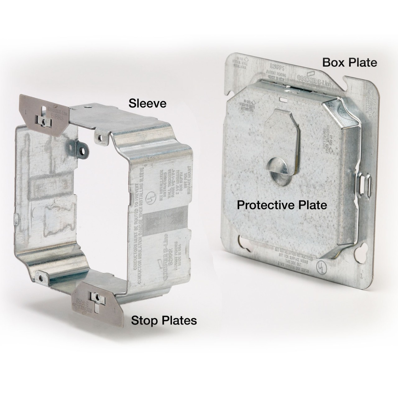 plaster ring with plate and sleeve