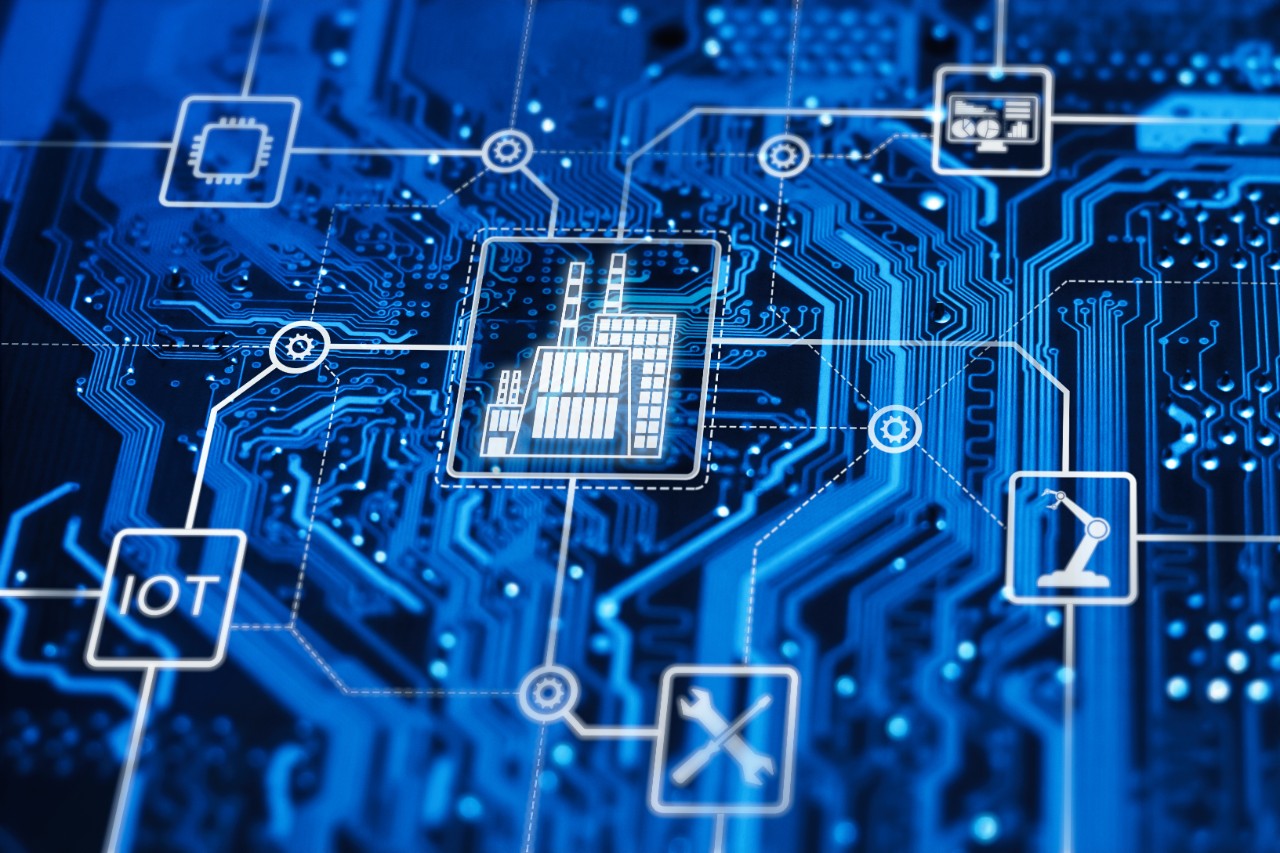 Industry 4 digitalization modern business technology