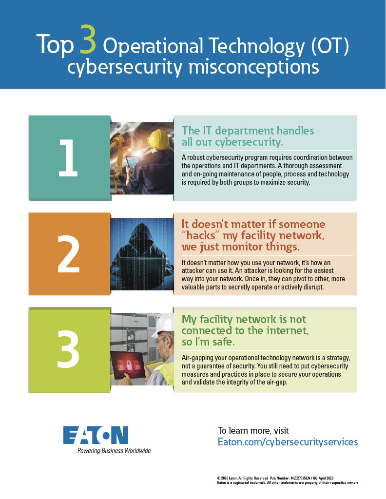 Top 3 OT cybersecurity misconceptions