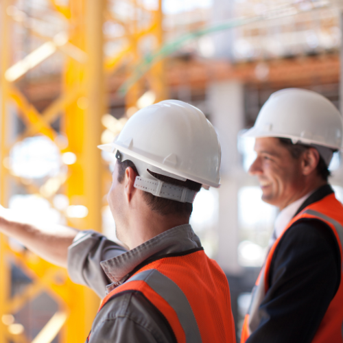 Two constructions workers