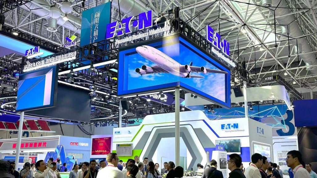 The Eaton booth at the China Airshow