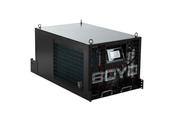 Black in rack 10U liquid to air coolant distribution unit