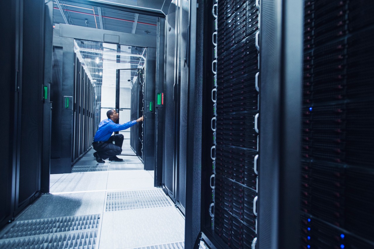 it technicians server room data center segment getty 533764959
