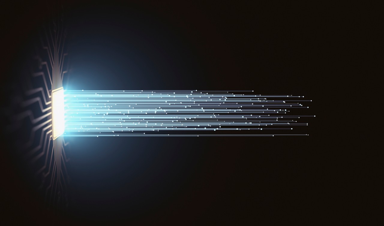Abstract computer chip