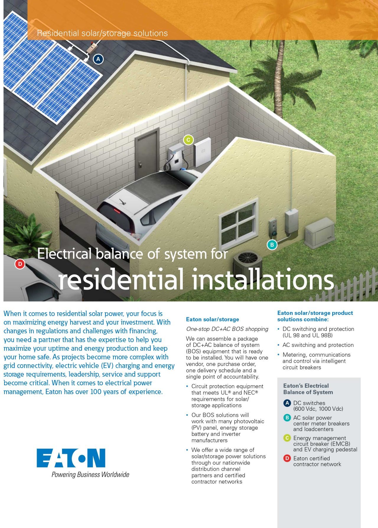 Eaton residential solar installations brochure preview
