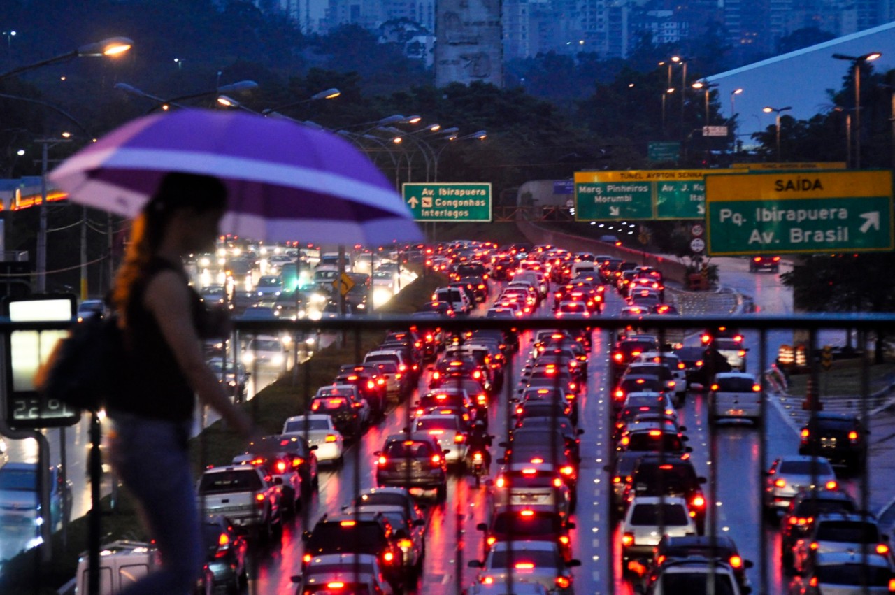 Traffic and rain