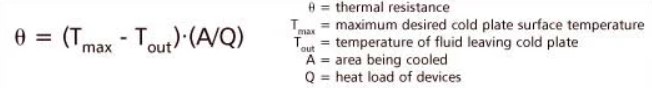 Eaton thermal resistance cold plate equation